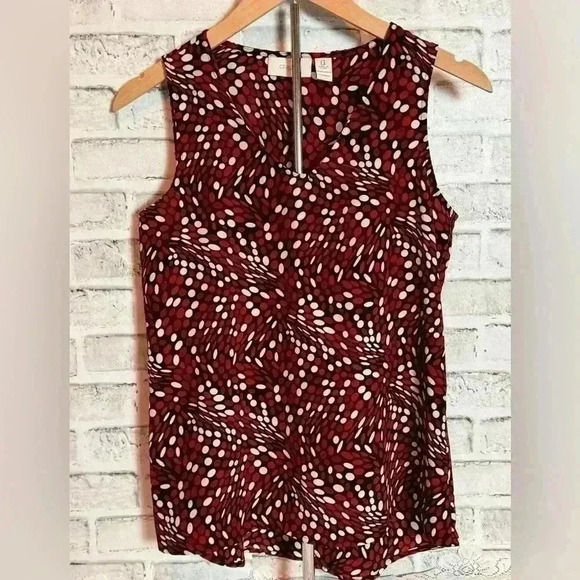 Chico's Tops - Chico’s Sleeveless Swirly Oval Hi-Lo Hem Tunic Top Size 0/Chico’s